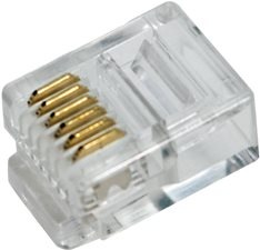 Produktbild LogiLink RJ12 Stecker für Flachbandkabel, ungeschirmt Modularstecker 6P6C für Flachbandkabel, vergoldete Kont