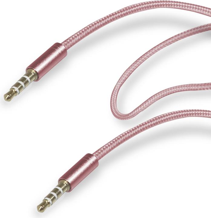 SBS Stereo-Audio-Kabel, 3,5 mm-Klinkenstecker, Gold Collection für Mobiltelefone und Smartphones (1 m, 3.5mm Klinke (AUX))