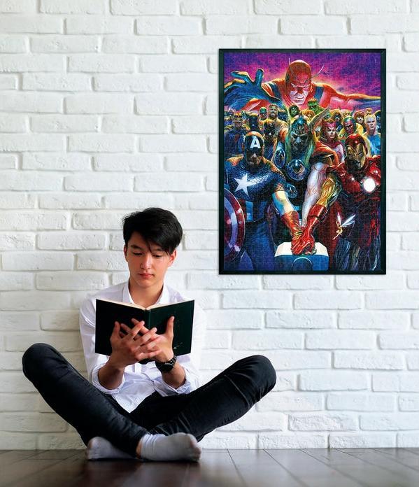 Actual product image Clementoni - Marvel The Avengers Avengers-1000 Pieces, Poster Included, Superhero Puzzle, Fun for Ad (1000 pieces)