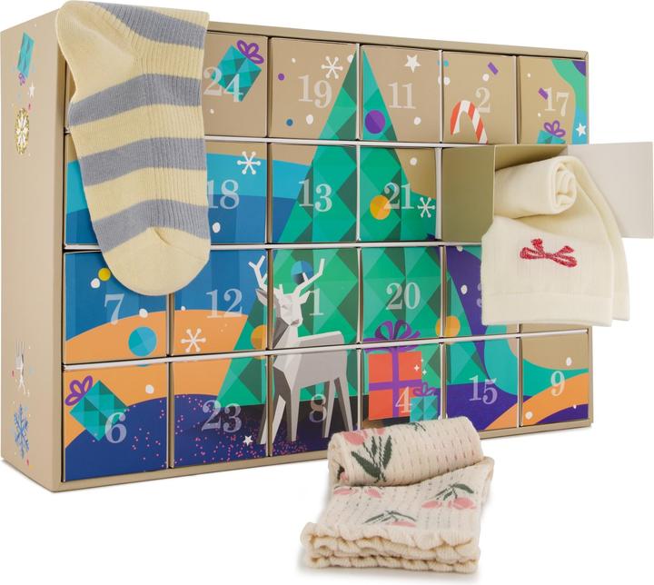 Produktbild Givyn Adventskalender Socken 36-40 (36 - 40)