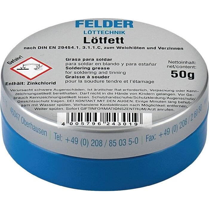 Thumbnail - Felder Lottechnik Löttechnik 243100501 Lötfett Inhalt 1 St. F-SW 21 (Lötfett), Lötgerät Zubehör