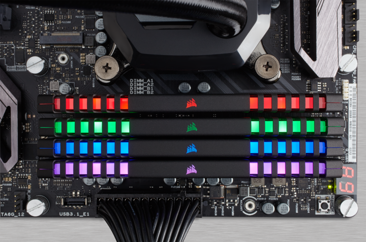 Produktbild Corsair DDR4 Vengeance RGB LED (4 x 16GB, 3000 MHz, DDR4-RAM, DIMM)