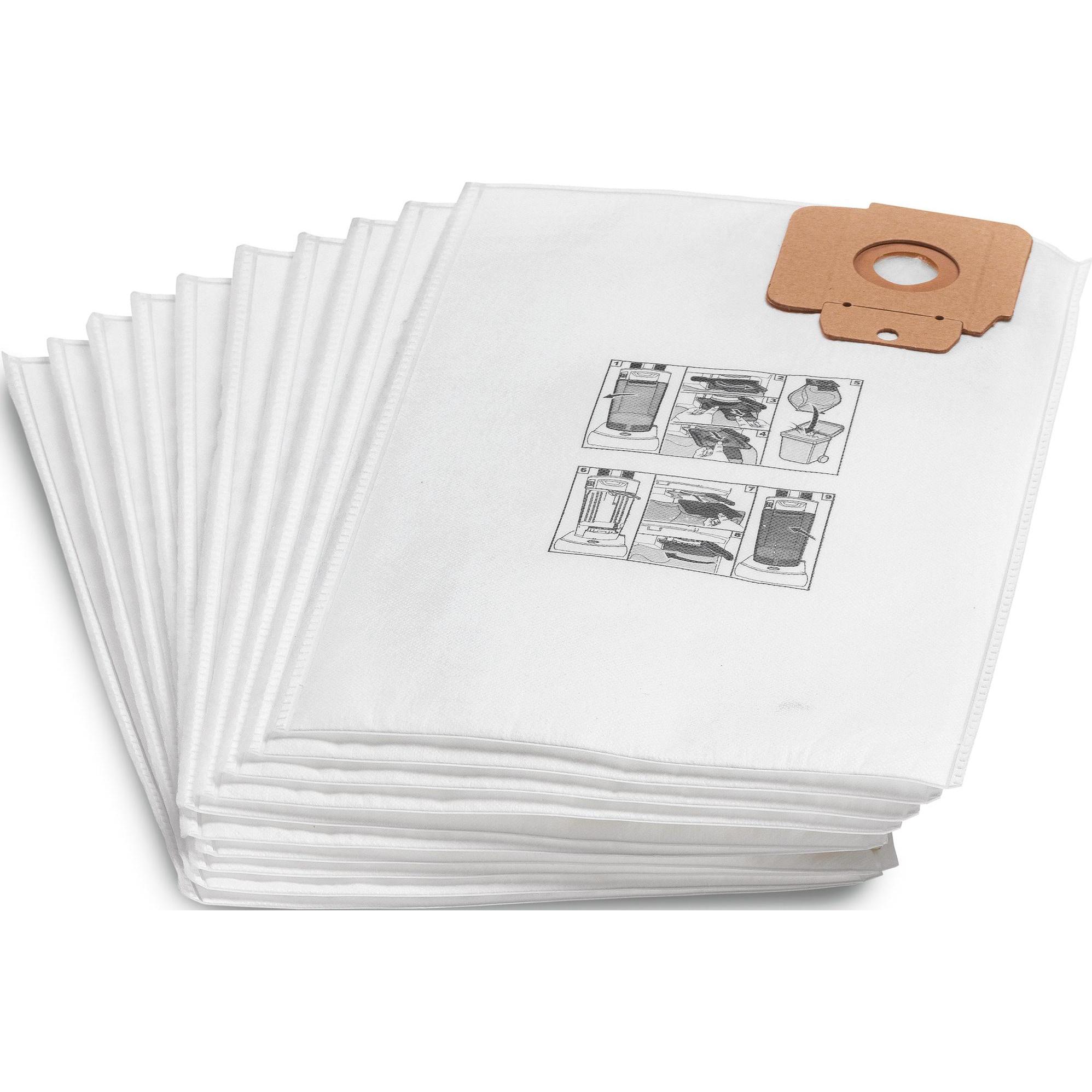 Kärcher, Accessori per aspiratori industriali, sacchetti filtranti in pile a 3 strati 10 pz. CV 30/1 - 48/2