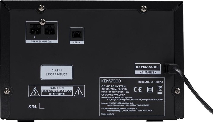 Image du produit Kenwood M-420DAB (Bluetooth, Lecteur de CD, 2x 7 W)