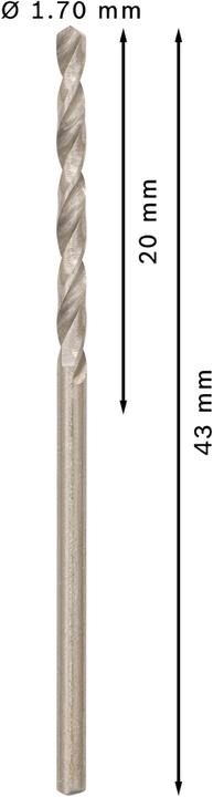 Immagine prodotto Bosch Professional Zubehör Trapano PRO Metal HSS-G, 1,7 x 20 x 43 mm (1,7 mm)