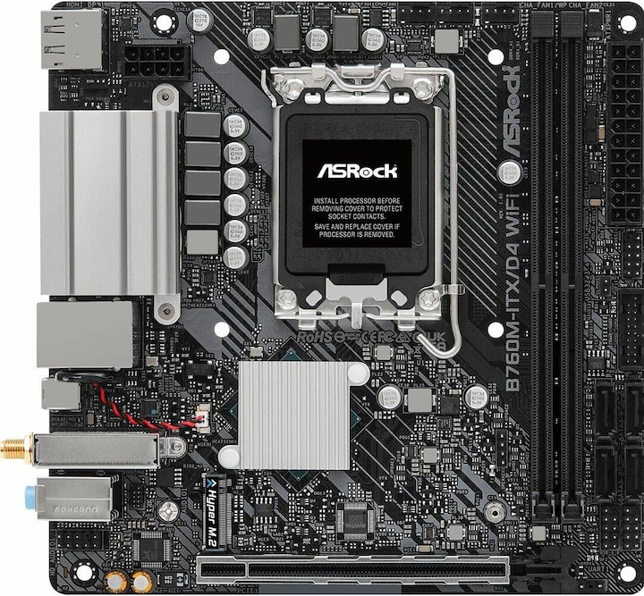 Produktbild AsRock B760M-ITX/D4 WiFi (LGA 1700, Intel B760, Mini-ITX)