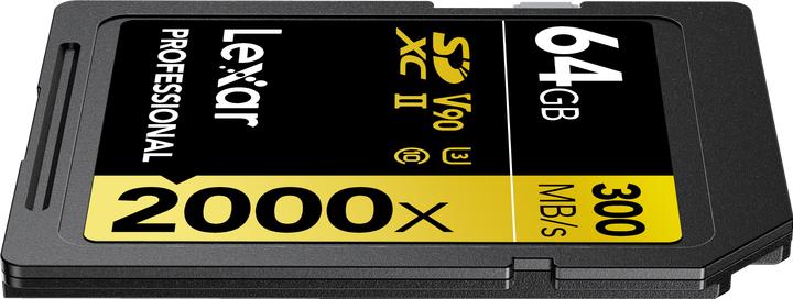 Image du produit Lexar Professional Gold 2000x (64 Go, SDXC, U3, UHS-II)