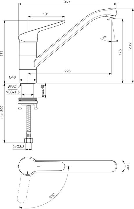 Actual product image Ideal Standard Kitchen faucet BC132AA