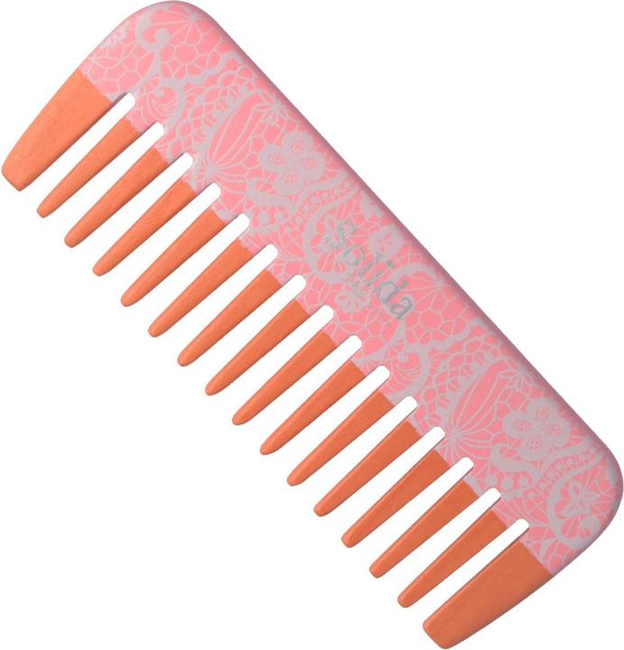 Actual product image Solida FSC birch styling comb pink tip