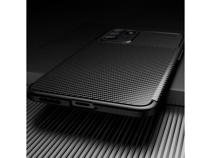 Actual product image Screenguard Oppo Reno6 Pro 5G (MediaTek) Cover Carbon Design TPU Case (Oppo Reno 6 Pro 5G (MediaTek))