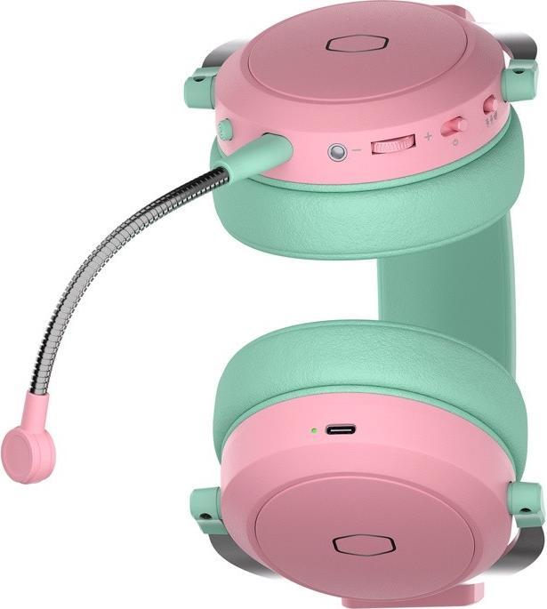 Actual product image Cooler Master CH351-MC gaming headphones (green-pink) (Cable)