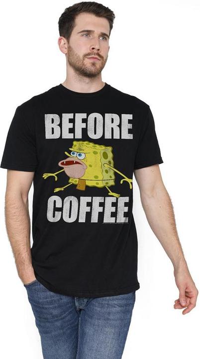 Produktbild Spongebob Squarepants Before Coffee Meme TShirt (L)