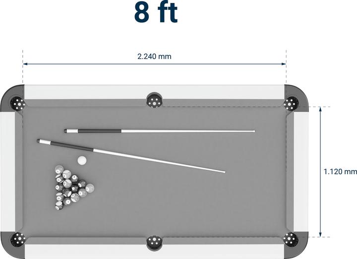 Immagine prodotto Sportime Tavolo da biliardo per esterni (224 x 112 cm)