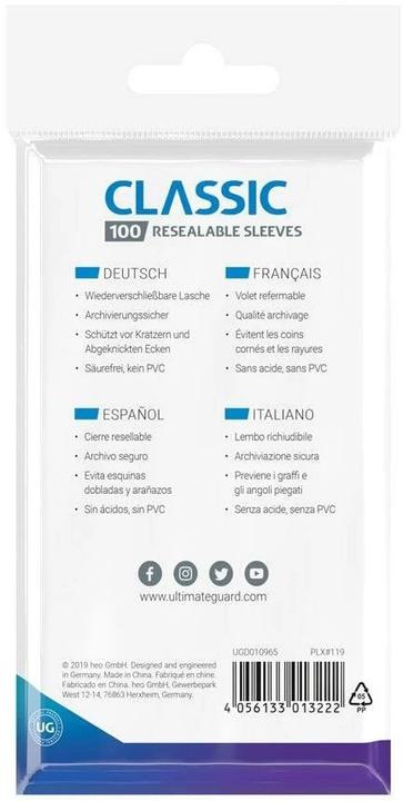 Produktbild Ultimate Guard Classic Resealable Sleeves