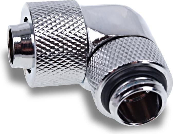 Actual product image Alphacool Icicle 13/10mm Screw-on 90?? rotatable G1/4 - 4pcs Set Chrome