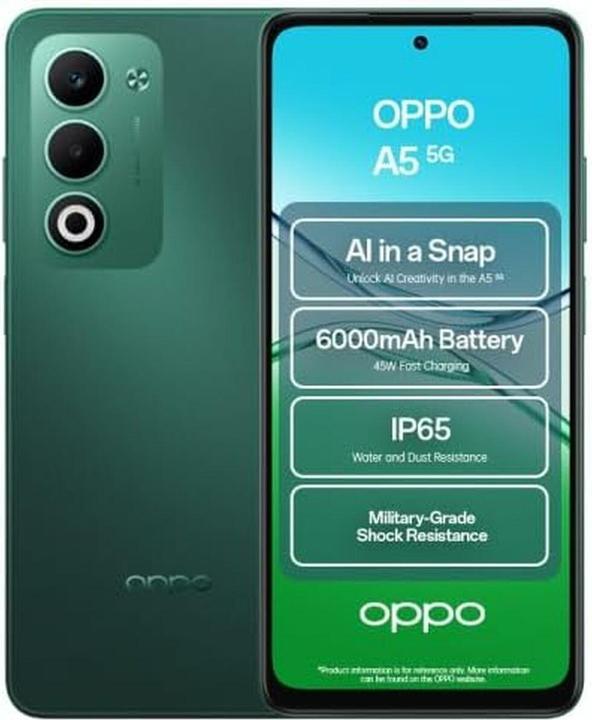 Produktbild OPPO A5 5G (128 GB, Aurora Green, 6.67", Dual SIM, 4G)
