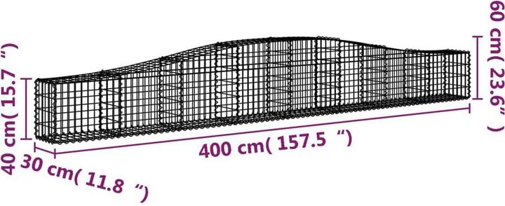 Produktbild vidaXL Gabionenkorb