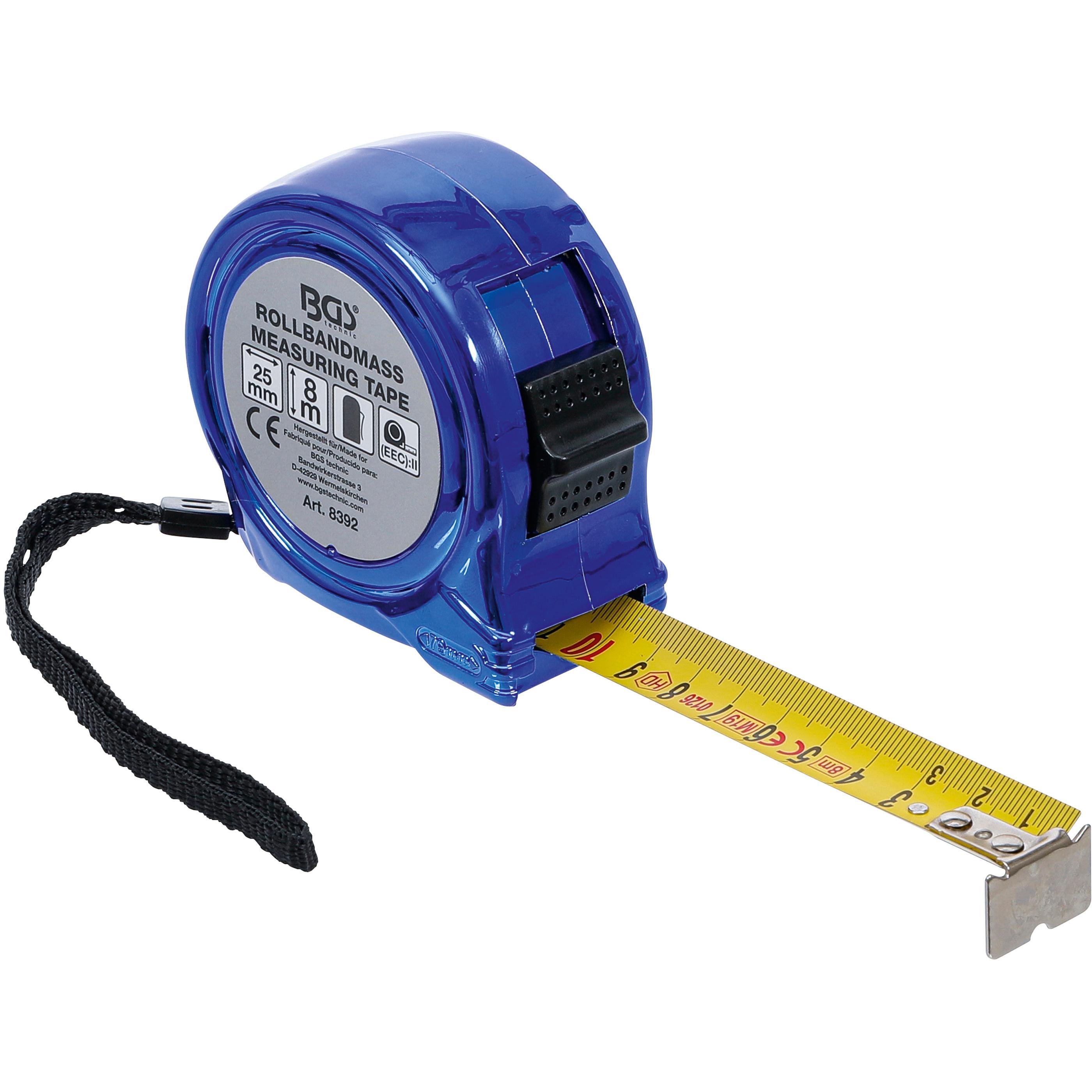 BGS, Längenmesswerkzeug, Rollbandmass 25 mm x 8 m (M)