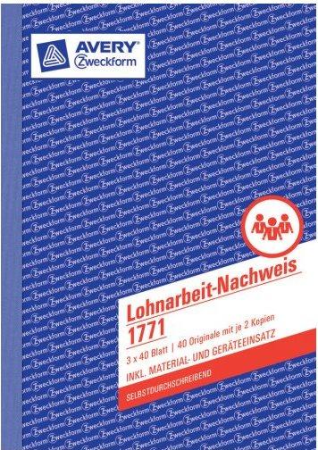Produktbild Avery Lohnarbeit-Nachweis (40 x)