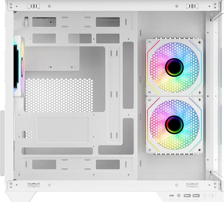 Immagine prodotto Itek Boitier Moyen Tour ATX Dark Cave DS RGB avec panneaux vitrés (Blanc) (mATX, Mini-ITX, ATX)