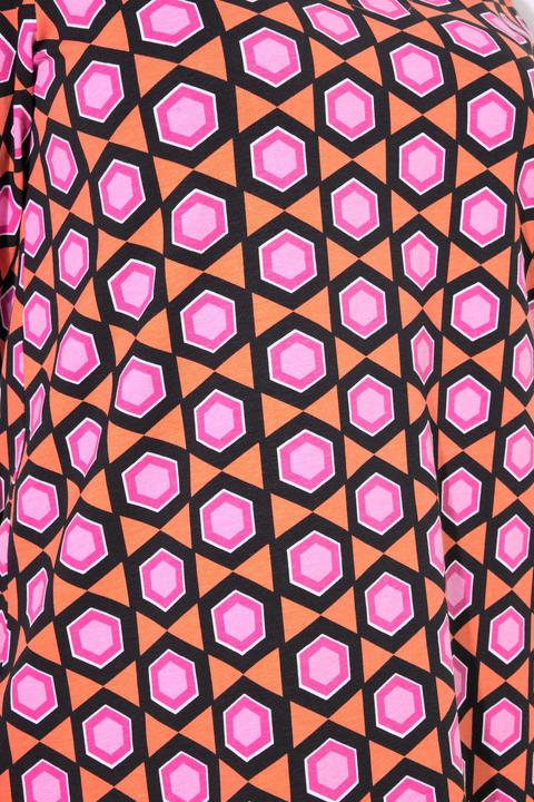 Produktbild Ulla Popken T-Shirt, grafischer Druck, Tunika-Ausschnitt, Halbarm (46, 48)
