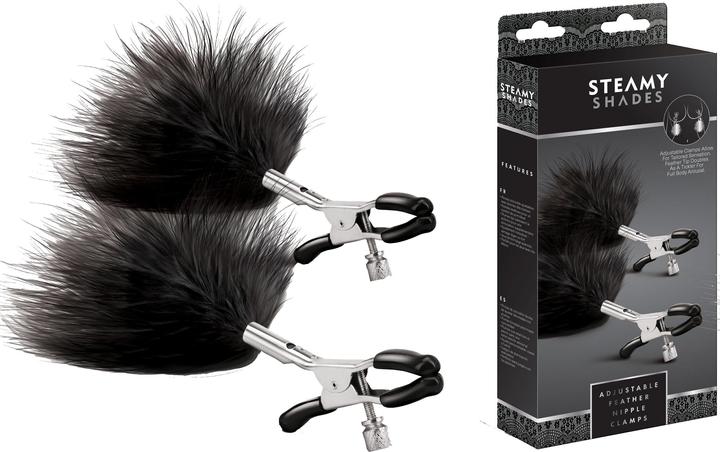 Image du produit Steamy Shades Pinces à mamelons en plumes réglables