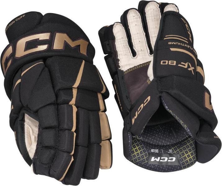 Produktbild CCM Tacks XF80 SR Hockeyhandschuhe (Schwarz/weiss, SR 13"/33 cm) (13)