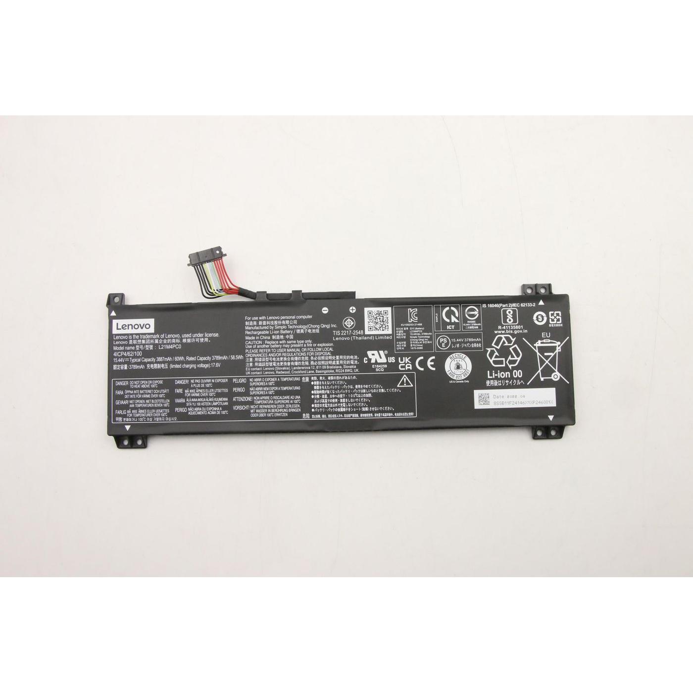 Lenovo BATTERY 4cell 60Wh 15.44V (4 Zellen), Notebook Akku