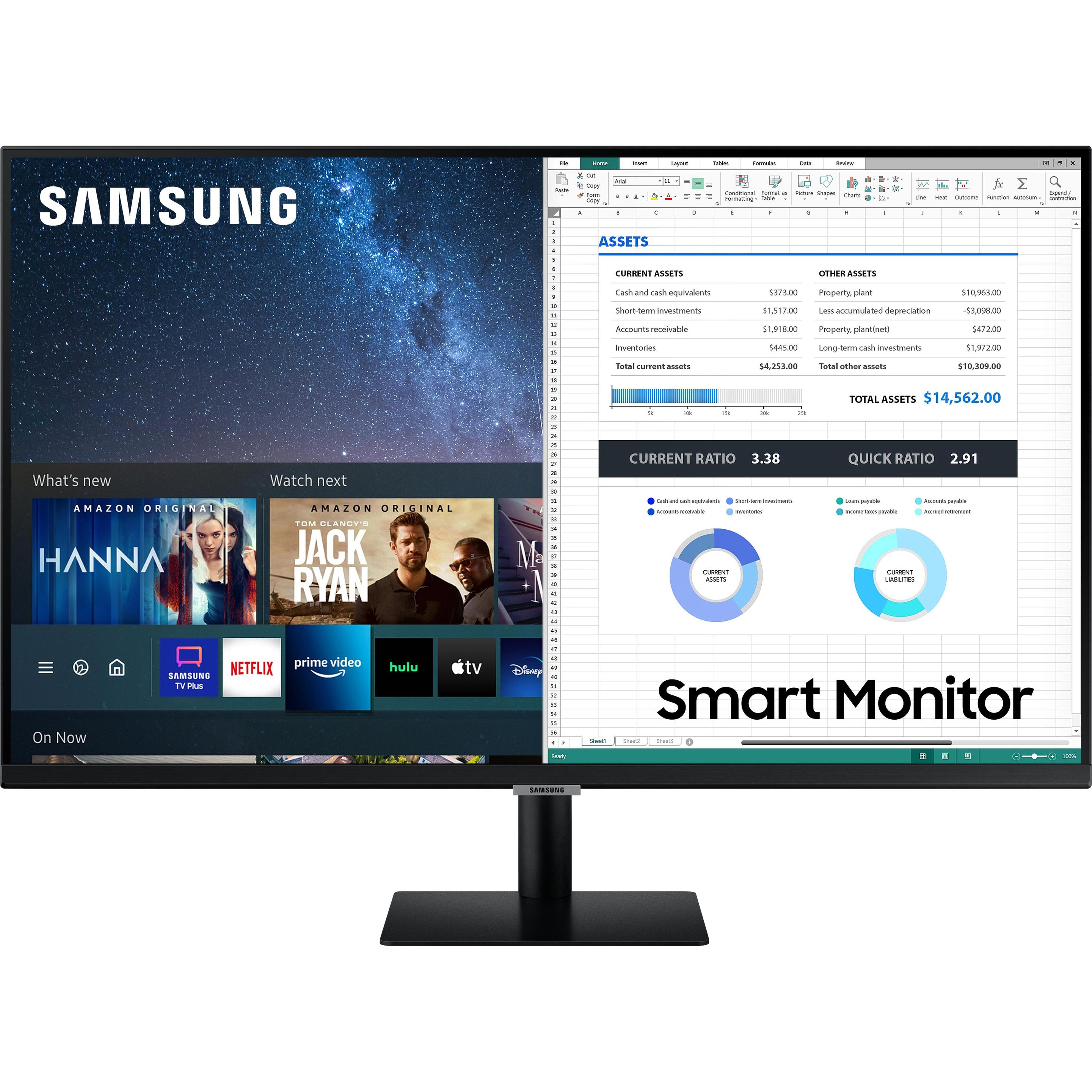 Samsung LS32AM700URXEN (3840 x 2160 Pixel, 32"), Monitor, Schwarz