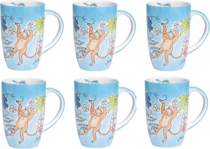 Actual product image Mila Coffee cup Monkey 230 ml, 6 pieces, Blue (230 ml, 6x)