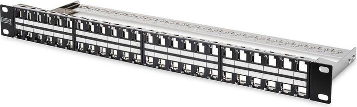 Actual product image Digitus Patch Panel housing 1U for Keystone modules 48-Port 48,3cm 19inch black RAL 9005