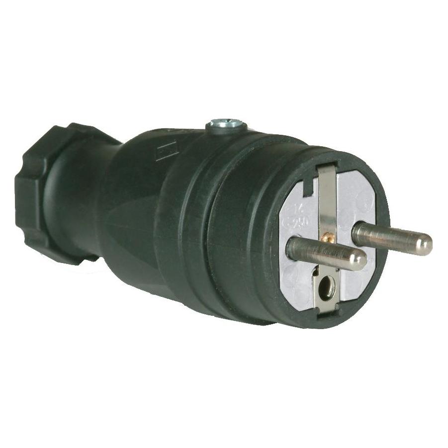 Presa Elettrica A Vista 2P+T Con Coperchio IP44 - Koala 161-08 Grigio/Grafite Per Belgio/Francia