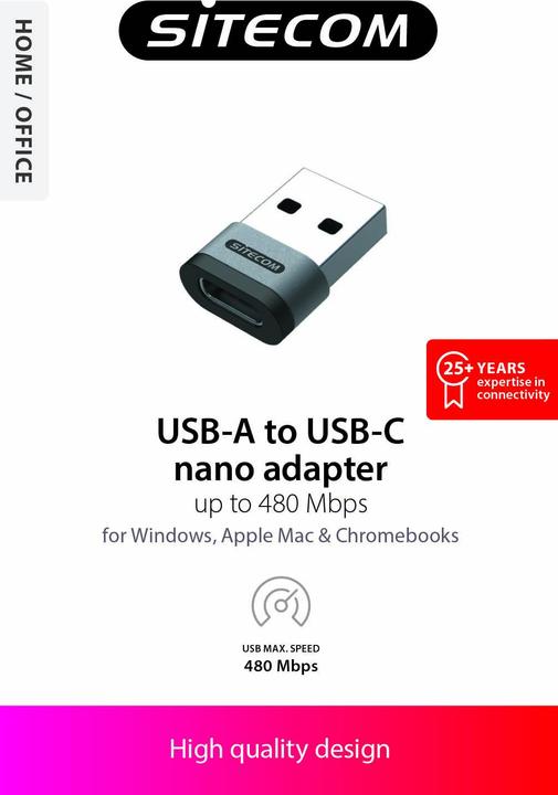 Immagine prodotto Sitecom USB A – USB C Nano Adapter (USB-A, 0.50 cm)