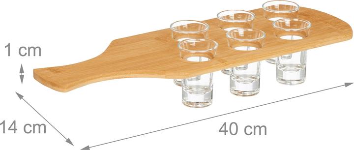 Produktbild Relaxdays Schnapsbrett (0.04 dl, 1 x, Schnapsgläser + Shotgläser)