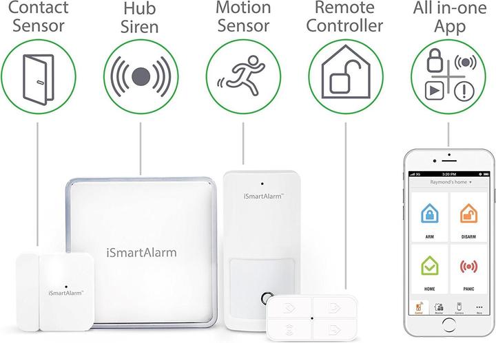 Immagine prodotto iSmartAlarm Sistema di sicurezza domestica Sistema di sicurezza Starter Pack