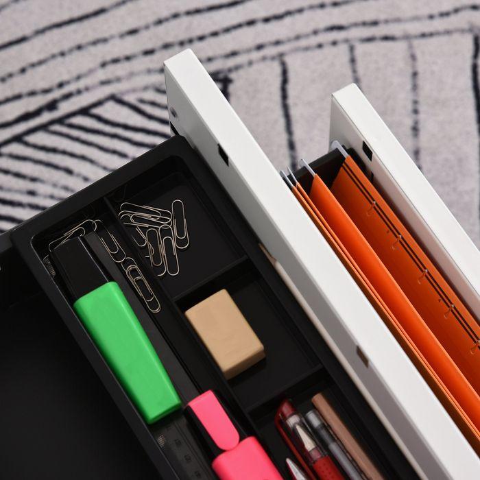 Immagine prodotto Swisshandel24 Piedistallo mobile, schedario, piedistallo per ufficio con 3 cassetti, mobile per ufficio (39 x 48 x 59 cm)