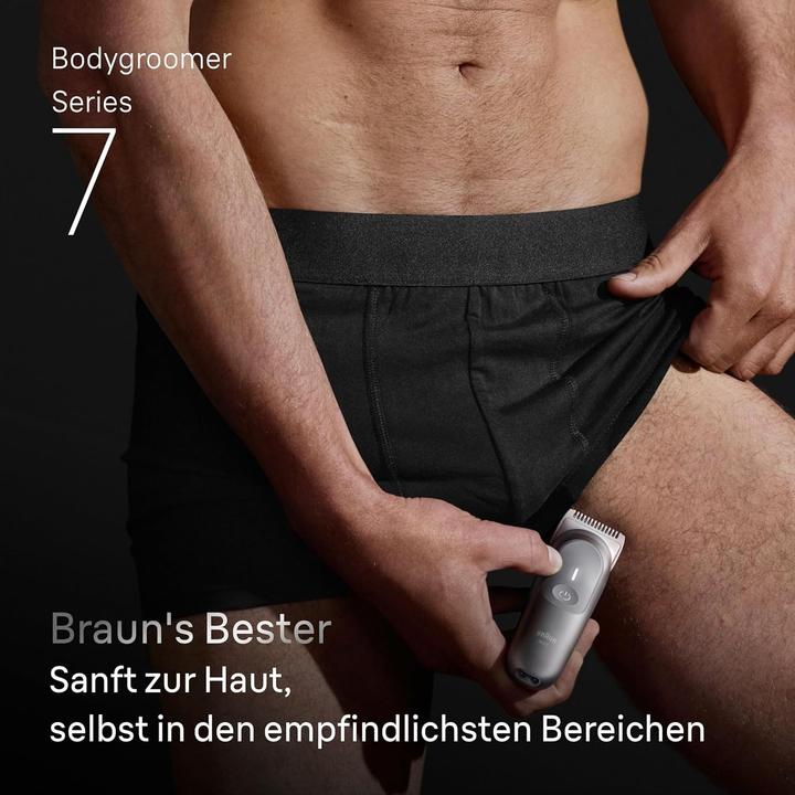Actual product image Braun Bodygroomer Series 7 BG7555 8 Accessories Trimming Shaving Waterproof Grey