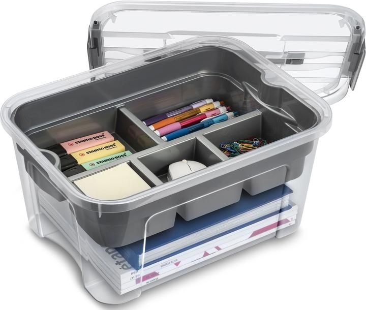 Image du produit Cep Boîte de rangement Combi-Box, PP, 18 l de capacité, avec couvercle, gris (38.90 cm, 18 l, 1x)