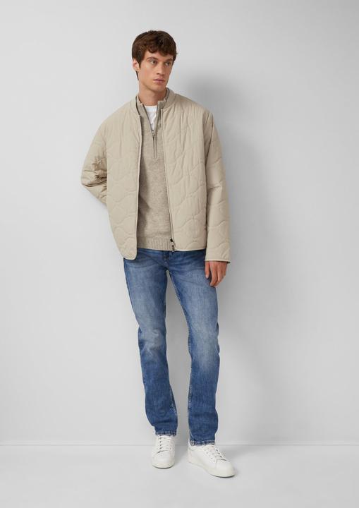 Produktbild s.Oliver Strickpullover Strickpullover aus reiner Wolle mit Troyer-Kragen (M)