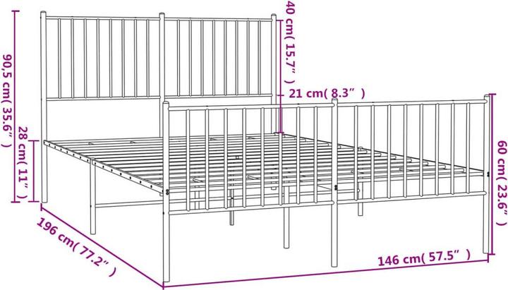 Image du produit vidaXL Bettgestell (140 x 190 cm)