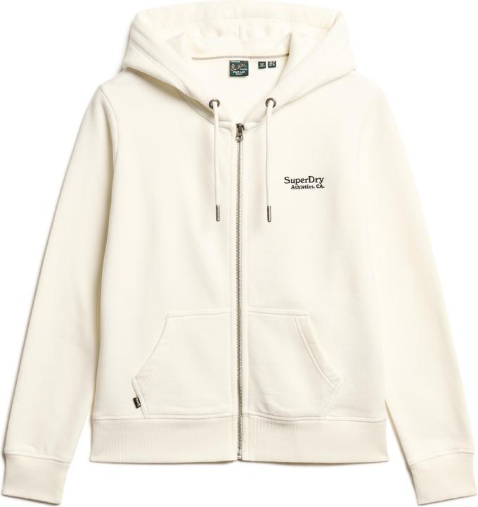 Produktbild Superdry ESSENTIAL LOGO ZIP SWEATSHIRT Dames Vest - Wit