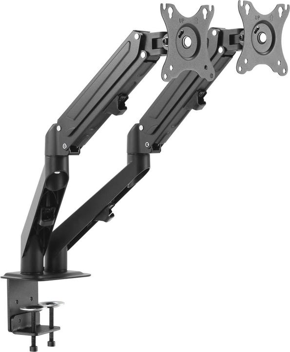 Produktbild Wiltec Doppel Monitorhalterung Gasdruckfeder 2 Monitore 17-27" Tischhalter VESA (Tisch, 27")