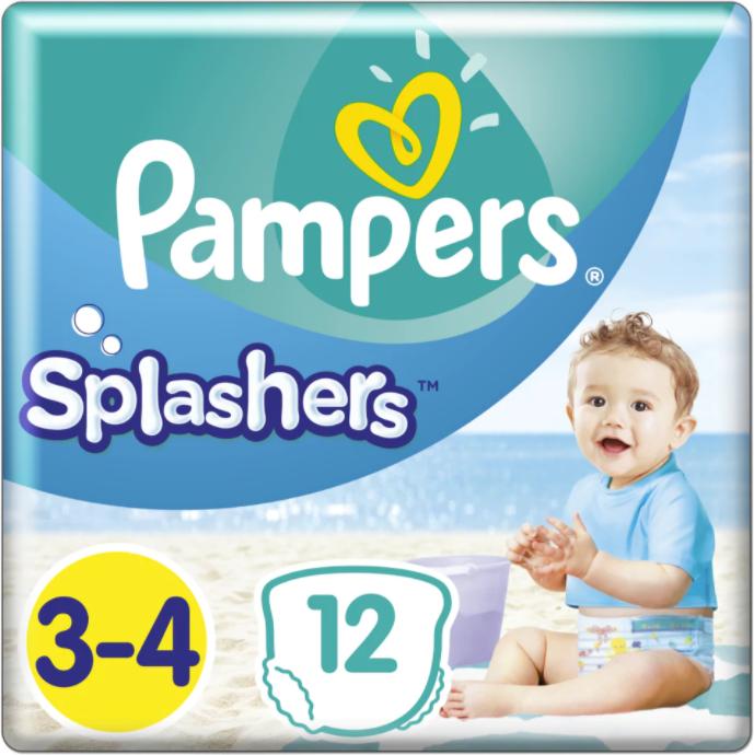 Actual product image Pampers Splashers (Size 3, Size 4, Pack, 12 pcs.)
