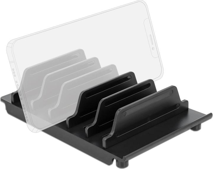 Actual product image Delock Holder for 6 Tablets or Smartphones Black