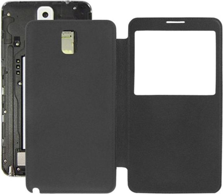 Produktbild König Design Handyhülle Tasche Flipcover mit Fenster für Samsung Note 3 / N9000 (Samsung Galaxy Note 3 N9000, Samsung Galaxy Note 3)