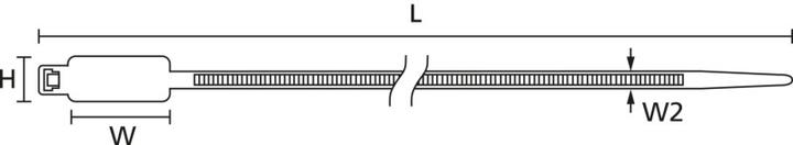 Image du produit HellermannTyton Collier de serrage pour marqueur de câble 28x12,5mm (Serre-câbles en plastique, 203 mm, 100 pcs)
