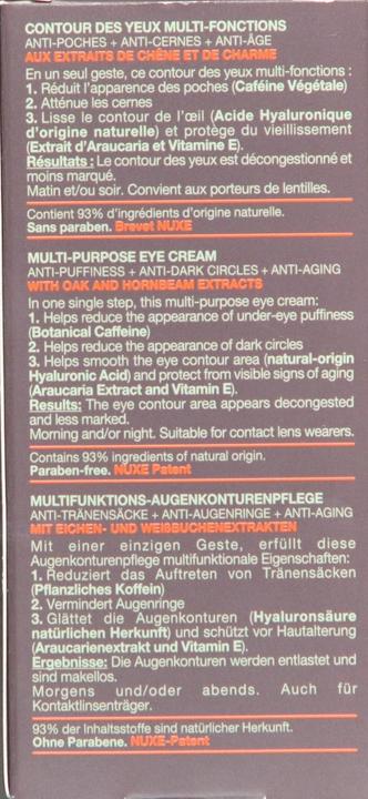 Produktbild Nuxe Multifunktions-Augenkonturenpflege Men (Augenpflege Crème, 15 ml, Tag)