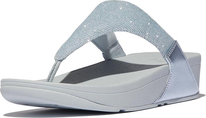 Actual product image Fitflop Lulu Shimmerlux Toe-Post Sandals Vrouwen - Quiet Blauw (41)