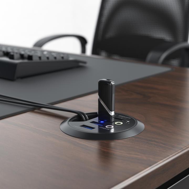 Image du produit CSL Hub de bureau USB 3.0 avec lecteur de cartes (USB-A, 7 Ports)