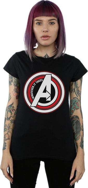 Image du produit T-shirt en coton avec symbole Womens/Ladies Avengers Endgame Whatever It Takes (S)